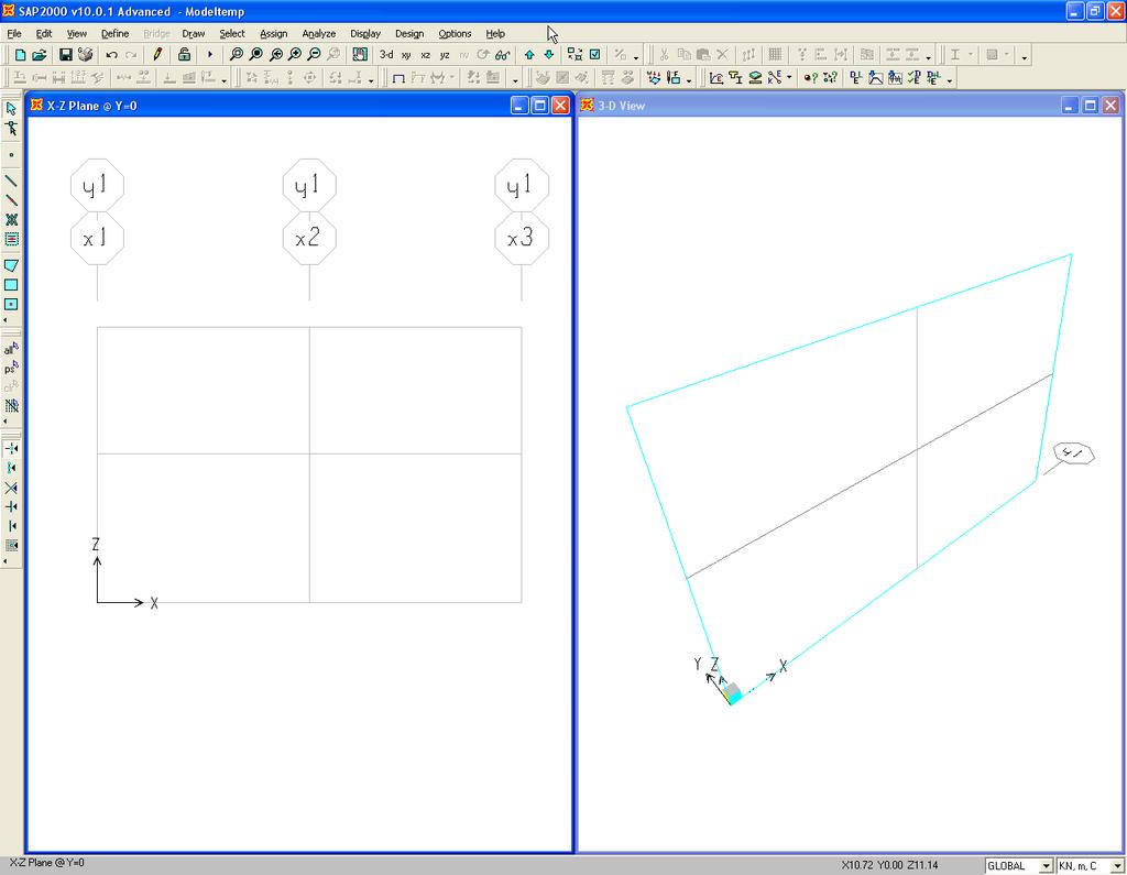 Define Coordinate System/Grid Modify System Για 2 διαστάσεις πλαίσια