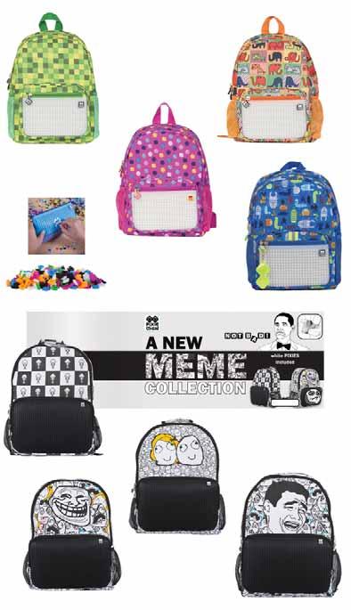 Μοντέλα: Motion, Flexi, Sporti, MIdi, Loop, Smart, Bliss, Mini, Rooki, Σακίδια, Mini Softbag, Αθλητικοί σάκοι & τσάντες.