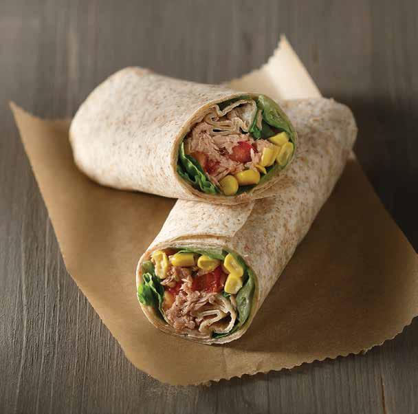 Τορτίγια / Tortilla ΙΑΤΡΟΦΗ & ΙΣΟΡΡΟΠΙΑ µικρογεύµατα Με λιγότερες από 350 θερµίδες Νέες µειωµένες τιµές Τορτίγια ντοµάτας Φιλετάκια Κοτόπουλο & Γραβιέρα Νάξου ΠΟΠ µε φρέσκια ντοµάτα & µαρούλι, απαλά