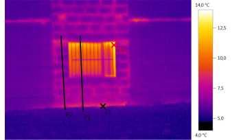 Južná strana budovy Dátum: Čas: Termogram 5.bmt 19. 2.