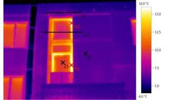 Západná strana budovy Dátum: Čas: Termogram 9.bmt 19. 2.