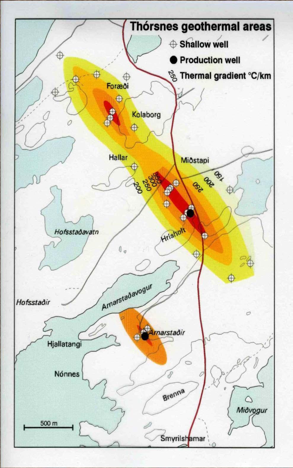 Θερμικές Μέθοδοι Χάρτης διαφορικού θερμότητας από τις Thórsnes γεωθερμικές περιοχές, Δυτική Ισλανδία, όπου δεν υπάρχει γνωστή γεωθερμική
