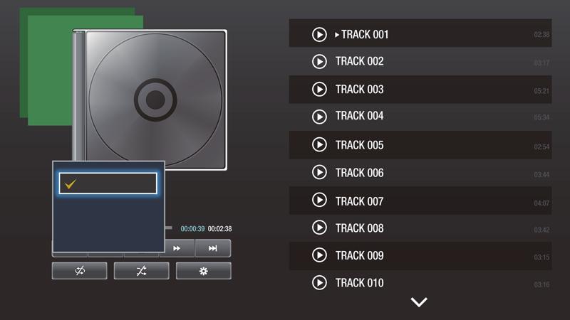 Επανάληψη κομματιών σε CD ήχου Μπορείτε να ρυθμίσετε το προϊόν ώστε να επαναλαμβάνει κομμάτια σε ένα CD ήχου (CD-DA/ MP3). 1.