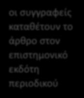 εκδότης ελέγχει τη γενική ποιότητα και θεματολογία του άρθρου και το