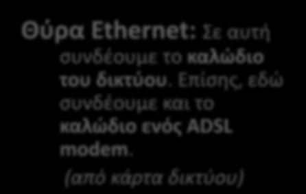 (από μητρική πλακέτα) Θύρες VGA, DVI, HDMI: Σε αυτές συνδέονται οθόνες. Ειδικά μέσω της θύρας HDMI, συνδέουμε μία εξωτερική τηλεόραση υψηλής ευκρίνειας (HD).