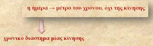 Αυτό είναι το μέτρο του χρόνου, αλλά δεν είναι ο χρόνος: = μέτρο του χρόνου χρόνος Εδώ, λοιπόν, έχουμε την αντιστροφή της βασικής θέσης στις θεωρίες περί χρόνου που είχαμε επικρίνει.