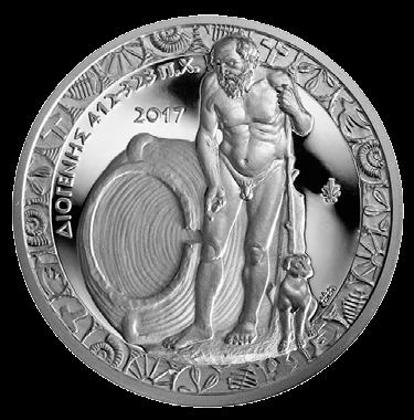 ΑΡΓΥΡΟ ΝΟΜΙΣΜΑ (SILVER) ΟΝΟΜΑΣΤΙΚΗΣ ΑΞΙΑΣ 10 με θεμα: «ΕΛΛΗΝΙΚΟΣ ΠΟΛΙΤΙΣΜΟΣ - ΦΙΛΟΣΟΦΟΙ - ΔΙΟΓΕΝΗΣ» ΔΙΟΓΕΝΗΣ (412 ή 404-323 π.χ.