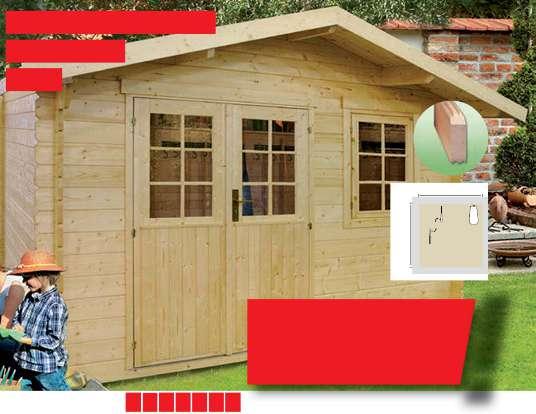 steny 28 mm 2,7 0 m 2,43 m 3,66 m 3,00 m 16 Záhradný domček Style hrúbka steny 28 mm, rozmer sokla 2,37 x 2,43 m, vonkajší rozmer domčeka vrátane presahov strechy 2,67 x 2,7