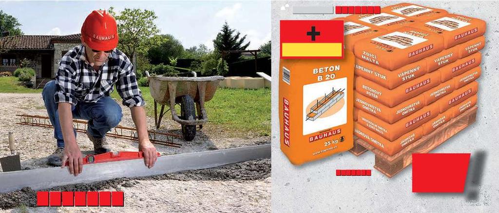 x 4,5 cm sivá 0, 35 červená 0, 39 od 1, 09 od 0, 35 4 1 ZDARMA 8 Betón B 20, 25 kg 20 MPa, betón triedy C 15/20, vhodný pre všetky