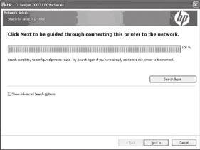System Windows WAŻNE: Nie podłączaj kabla USB przed wyświetleniem przez oprogramowanie odpowiedniego komunikatu. 4. Program instalacyjny podejmie próbę znalezienia drukarki.
