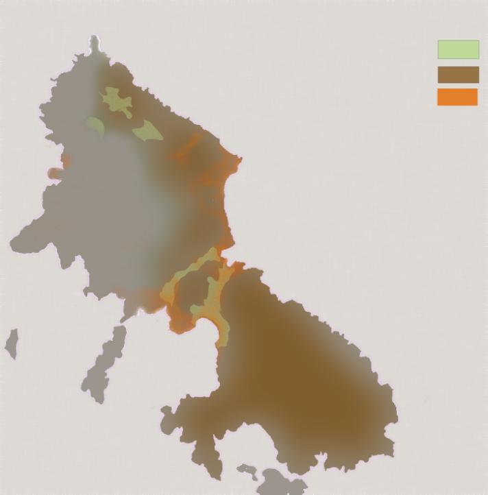 Γεωργία Κτηνοτροφία Σουρισμός - Εμπόριο Εικόνα 9. Παρουσιάζεται διαγραμματικά η χωροθέτηση των βασικών παραγωγικών δραστηριοτήτων της περιοχής μελέτης.