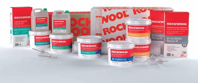 ECOROCK FF - tai pilnai paruošta išorinių sienų šiltinimo sistema 10 metų ROCKWOOL GARANTIJA ECOROCK FF tai sertifikuota šiltinimo sistema skirta statomų ar renovuojamų pastatų išorinių sienų šilumos