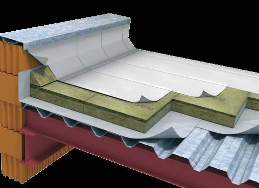 ROCKWOOL dvoslojni izdelki se uporabljajo kot toplotna, zvočna in protipožarna izolacija, t.i. lahkih konstrukcij ravnih streh, kjer je bistveno ob čim manjši dodatni obremenitvi strehe izpolniti in zagotoviti vse zahteve, ki jih mora zadovoljiti strešna konstrukcija.
