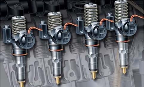 Obrázok 7.12 Vstrekovacie jednotky 7.4.5 Spaľovacie motory s rotačným piestom Tieto motory vynikajú malými rozmermi, malou hmotnosťou a jednoduchým mechanizmom.