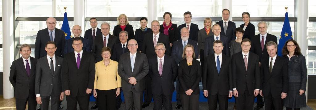 Σύνθεση Η πολιτική ηγεσία ασκείται από το Σώμα των 28 επιτρόπων (ένας από κάθε χώρα της ΕΕ) υπό