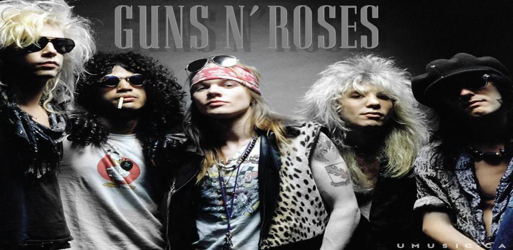 GUNS N ROSES Το γκρούπ ξεκίνησε την καριέρα του το 1985 με επικεφαλής τον Axl Rose και κιθαρίστα τον Slash. Για μια σύντομη περίοδο υπήρξαν η πιο διαβόητη rock μπάντα στον κόσμο.