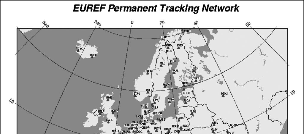 πραγματοποιούνται από τους σταθμούς GPS, όπου ορισμένοι από αυτούς καταγράφουν και μετρήσεις του συστήματος GLONASS. Σχήμα 1.