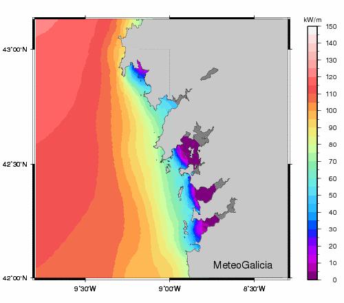 Atlas de ondas de Galicia Descrición local das ondas Descrición local das ondas A cantidade de enerxía que chega á costa presenta unha gran variabilidade, tanto temporal coma espacial.