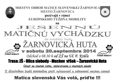 september 2014 ŽARNOVICKÝ MESAČNÍK 17 Letné kultúrno - spoločenské posedenie v Samaritánke V našom zariadení naplno využívame vylepšené prostredie v záhrade, prístrešky s vonkajším sedením v každom