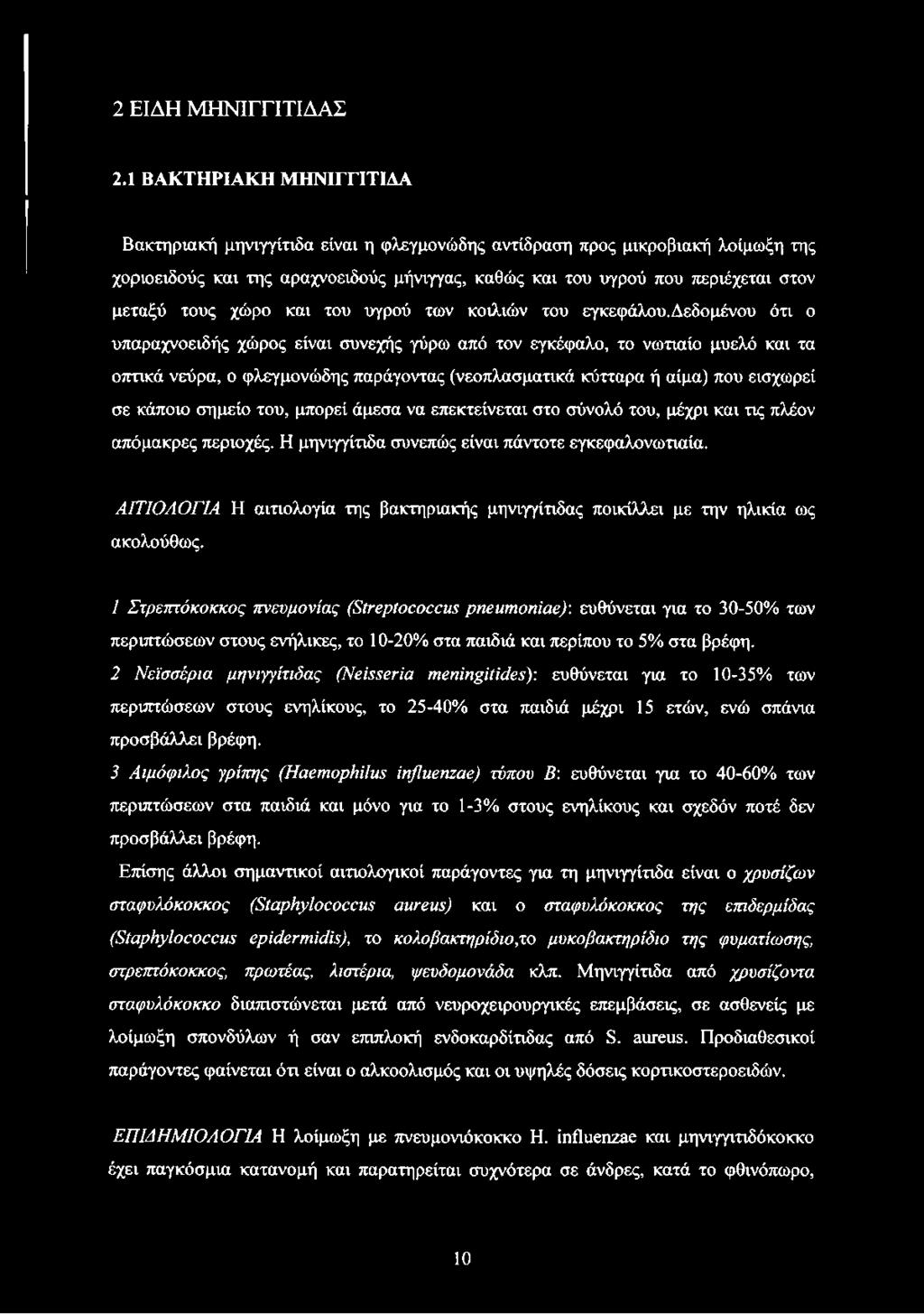 τους χώρο και του υγρού των κοιλιών του εγκεφάλου.