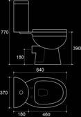 fittings Soft close toilet seat 640 380 770mm 105,00