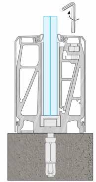 52) Στάδια τοποθέτησης / Supporting base assembly Μέθοδος υπολογισμού βάσεων στήριξης τύπου C2 για υαλοπίνακες μήκους 1000 mm σε σειρά.