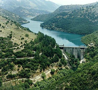 προήλθε από τις πολεμικές αποζημιώσεις της Ιταλίας (ΥΠΕΚΑ, Παραδοτέο 7-ΥΔ01, 2011). Σύμφωνα με στοιχεία της Ελληνικής Επιτροπής Μεγάλων Φραγμάτων (2013), κύριος του έργου θεωρείται η ΔΕΗ Α.Ε. Το φράγμα είναι αντηριδωτό, έχει ύψος 56 m, όγκο ίσο με 34x10 3 m 3 και χωρητικότητα στην ανώτερη στάθμη πλημμύρας ίση με 57,6 x 10 6 m 3.