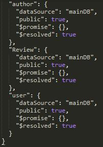 δεδομένων της εφαρμογής (αρχείο datasources.json).