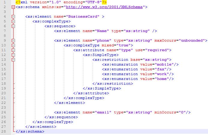 XML Schema Άσκηση 3