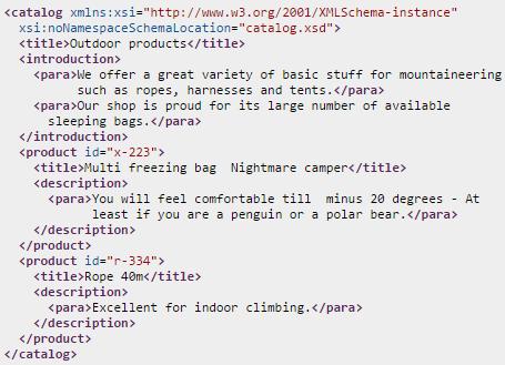 XML Schema Άσκηση 7 (1/2) Δίνεται το catalog.
