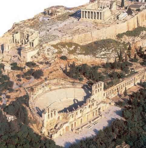 Α. ΟΙ ΕΛΛΗΝΕΣ ΚΑΙ ΟΙ ΡΩΜΑΙΟΙ Το ρωμαϊκό Ωδείο του Ηρώδη του Αττικού, κάτω από την Ακρόπολη της αρχαίας Αθήνας.