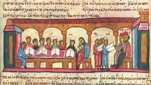 Θέματα από τη Βυζαντινή Ιστορία Ζ W Ποιοι μαθητές των σχολών του Βυζαντίου νομίζετε ότι διδάσκονταν ξένες γλώσσες και γιατί; W Πώς κρίνετε την οργάνωση και τη λειτουργία των σχολικών βιβλιοθηκών, για