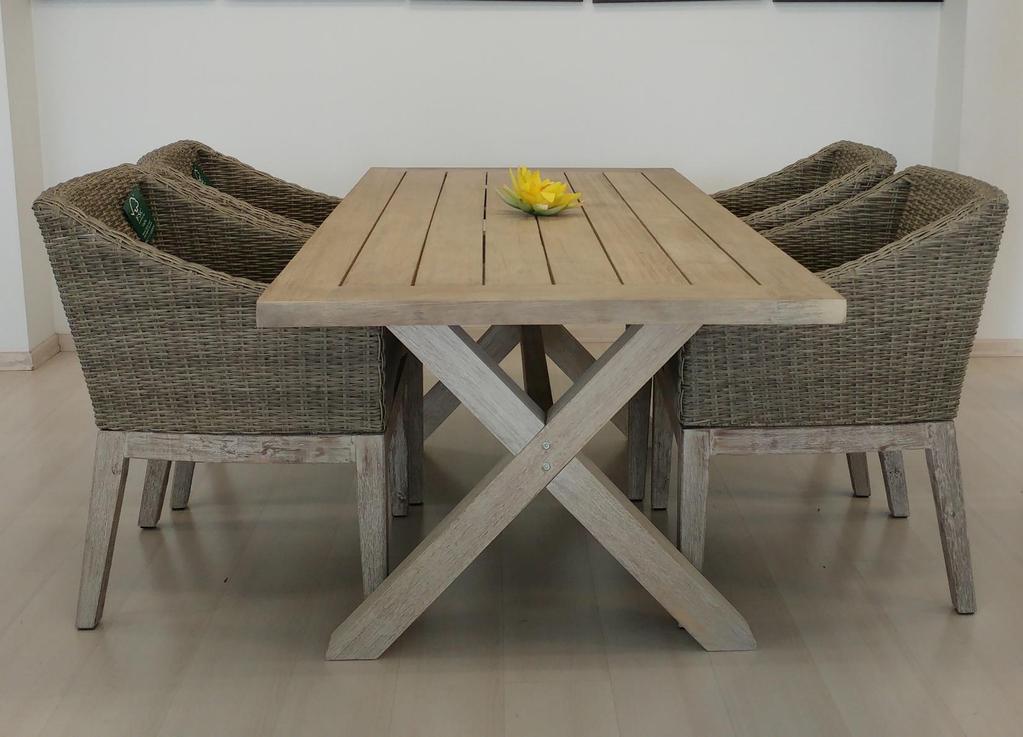 Dining Tables Grand X-Leg Από ξύλο μασίφ