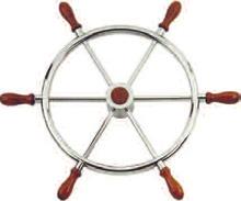 Savoretti, Steering wheel with Stainless Steel spokes and wood handled outside, Savoretti, ιαστάσεις / Diameter (cm): Ø50 Ø60