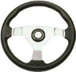 ταχύπλοου, λευκό, Savoretti, Steering wheel in white colour, with polyurethane hand grid, Stainless Steel