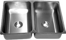 Press Inox, Ανοξείδωτος AISI 316 Double sink, Press Inox, 530x320xH110 750x310xH200