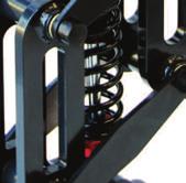 The suspension can be adjusted for weight and use when mounted using a spanner.