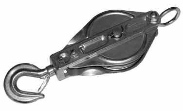 heavy block (casting sheave with hook top), Ø75 Ø100 Ø125 48-8211 Ράουλο µονό µε περιστρεφόµενο µάτι και θηλιά, Single heavy block (casting sheave with hook top), Ø75-W15 Ø75-W22 Ø100 Ø125 48-8212
