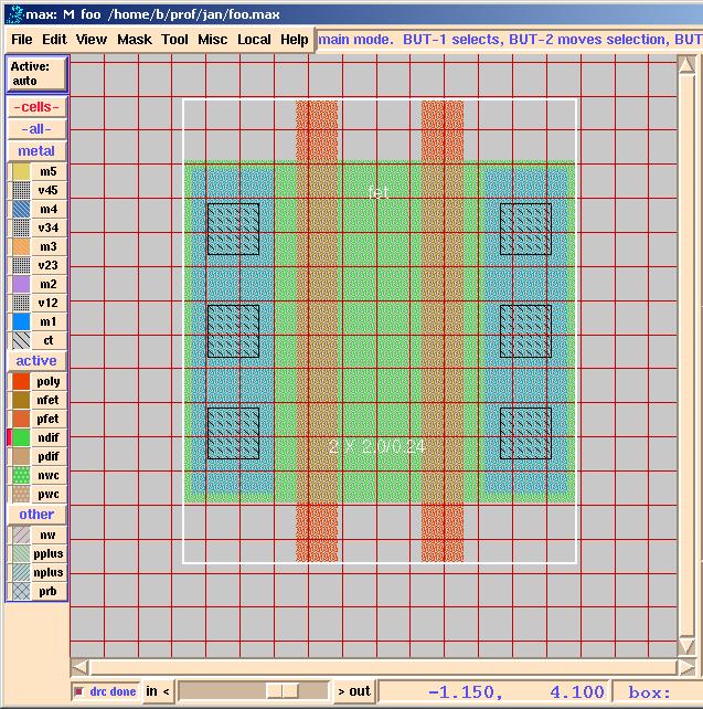 Διϊταξη Αντιςτροφϋα CMOS GND In V DD A A Out (a) Layout A A n p-substrate Field