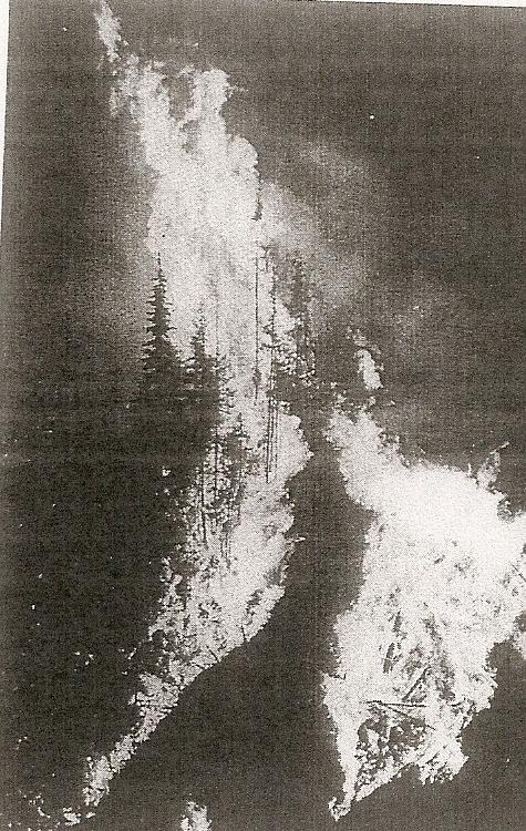 Εικόνα 5. Η κλίση της πλαγιάς επηρεάζει τη συμπεριφορά της πυρκαγιάς.