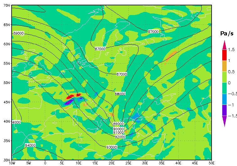 στην ισοβαρική στάθμη των 300 hpa για τις 00Ζ 9 Οκτωβρίου 2003 β)