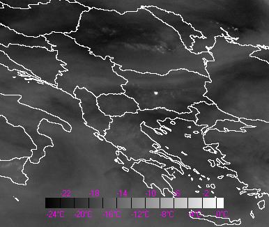 δεν υπάρχει δυναµική αστάθεια εξαιτίας της ύπαρξης υγρής µάζας στην ανώτερη τροπόσφαιρα. Στις 13:00 UTC αναπτύχθηκαν κύτταρα στις περιοχές και Ε.