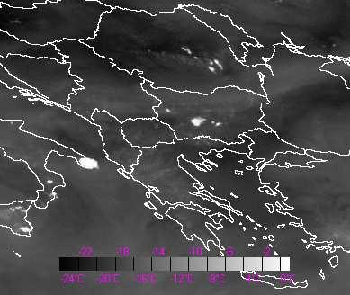 -22 Γ -20-19 Ε Α 12:00 13:00 ε) στ) Εικόνα 86: ιαφορά καναλιών 5-6 στην περιοχή ενδιαφέροντος στις 19 Αυγούστου 2009 στις α) 10:00, β) 10:30, γ) 11:00, δ) 11:30, ε) 12:00, στ) 13:00 UTC.