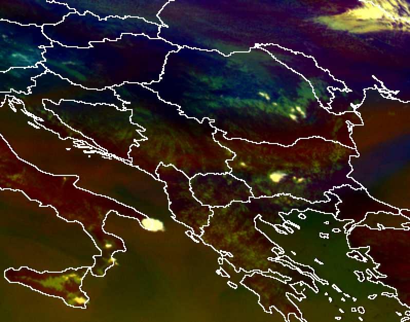 καταιγίδες αναπτύχθηκαν σε δυο διαφορετικές περιοχές.