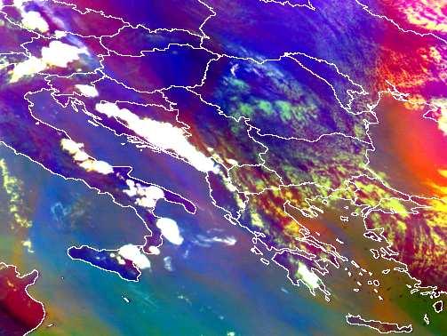 Α 10:00 11:00 α) β) 1 12:00 13:00 Γ Ε Α 2 γ) δ) Εικόνα 101: Αέριες µάζες στις α) 10:00, β) 11:00, γ) 12:00, δ) 13:00 UTC στις 26 Μαίου 2009.