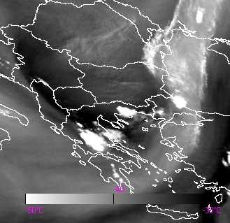 -38-35 Ζ Ι 14:30-34 -28-37 -39 15:00 Ε Γ Η Α Θ ε) στ) Εικόνα 126: ορυφορικές εικόνες στο κανάλι υδρατµών στα 6.