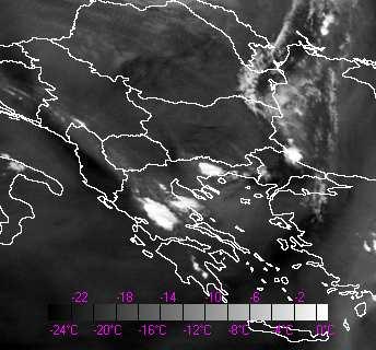 -20-18 -23 14:30 15:00 ε) στ) Εικόνα 128: Εικόνες µε τις διαφορές των καναλιών 5-6 στην περιοχή ενδιαφέροντος στις a)12:00, β) 13:00, γ) 13:30, δ) 14:00, ε) 14:30, στ) 15:00 στις 23 Μαίου 2009.