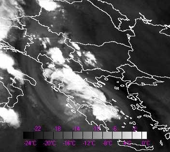 Οι κόκκινοι αριθµό στην εικόνα 143α δείχνουν τις διαφορές στις θερµοκρασίες λαµπρότητας του καναλιού 6 από το κανάλι 5.