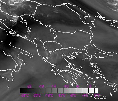 λαµπρότητας στα 6.2 µm είναι πολύ µεγαλύτερη από -39 o C και η θερµοκρασία λαµπρότητας στα 7.