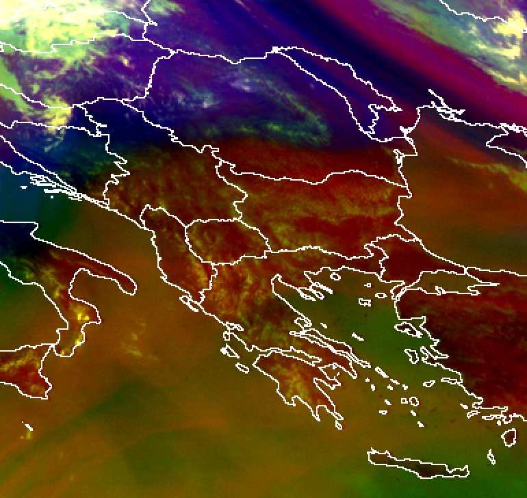 12:00 13:00 α) β) Α Α 15:00 17:00 γ) δ) Εικόνα 74: Αέριες µάζες στις 22 Αυγούστου 2009 στις 12:00, 13:00, 15:00, 17:00 UTC.